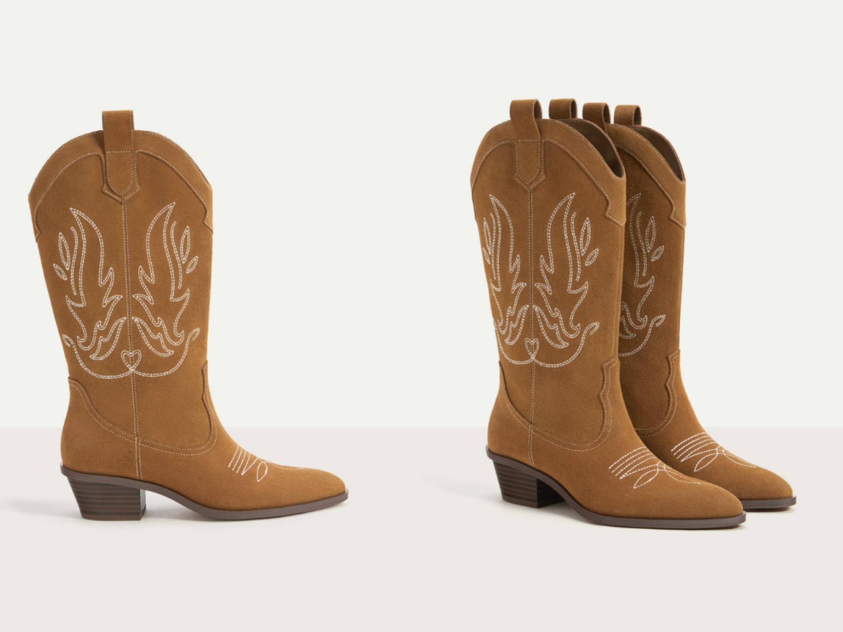 Botas cowboy bershka online piel