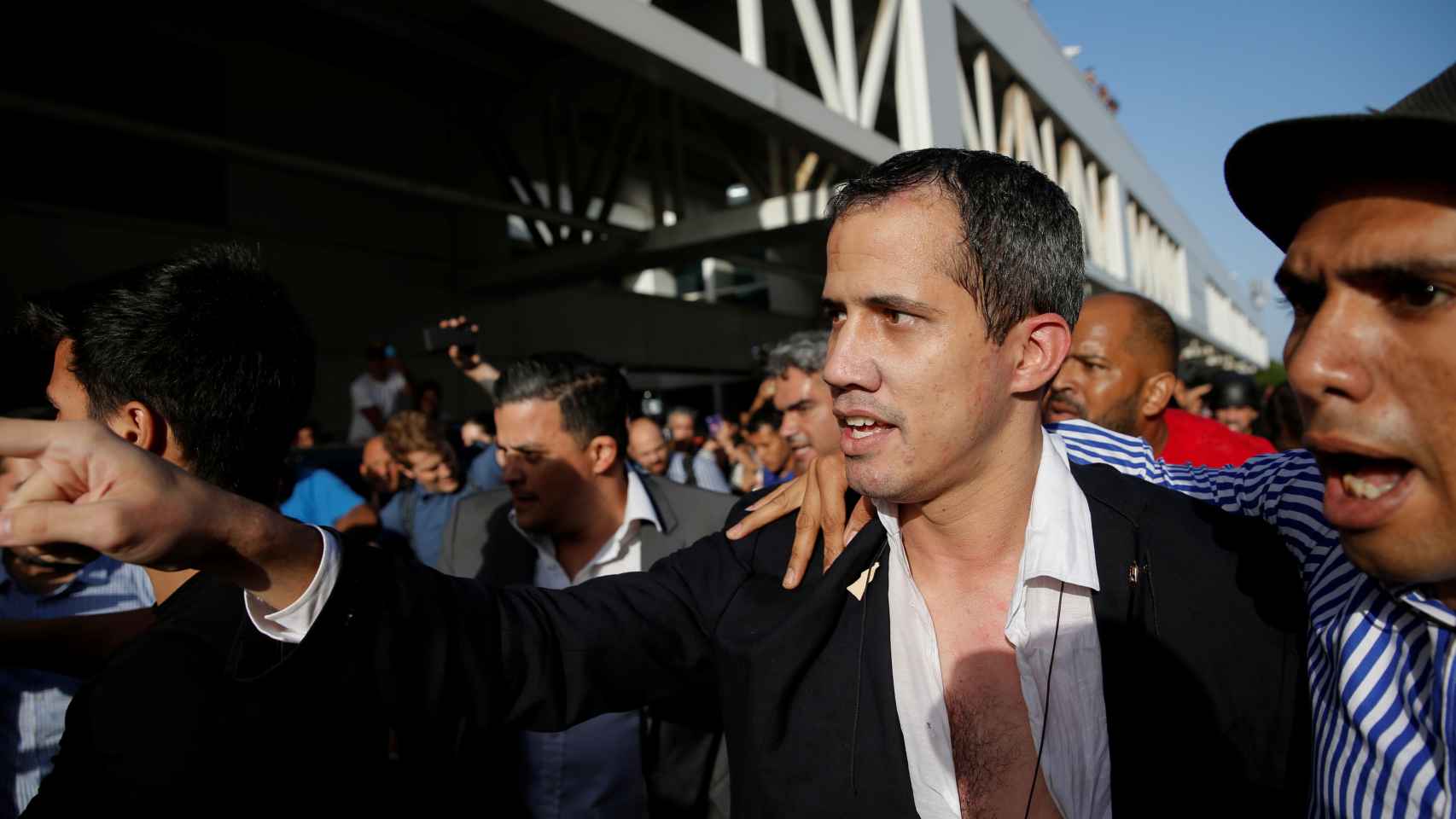 La llegada de Juan Guaidó a Caracas, en imágenes.