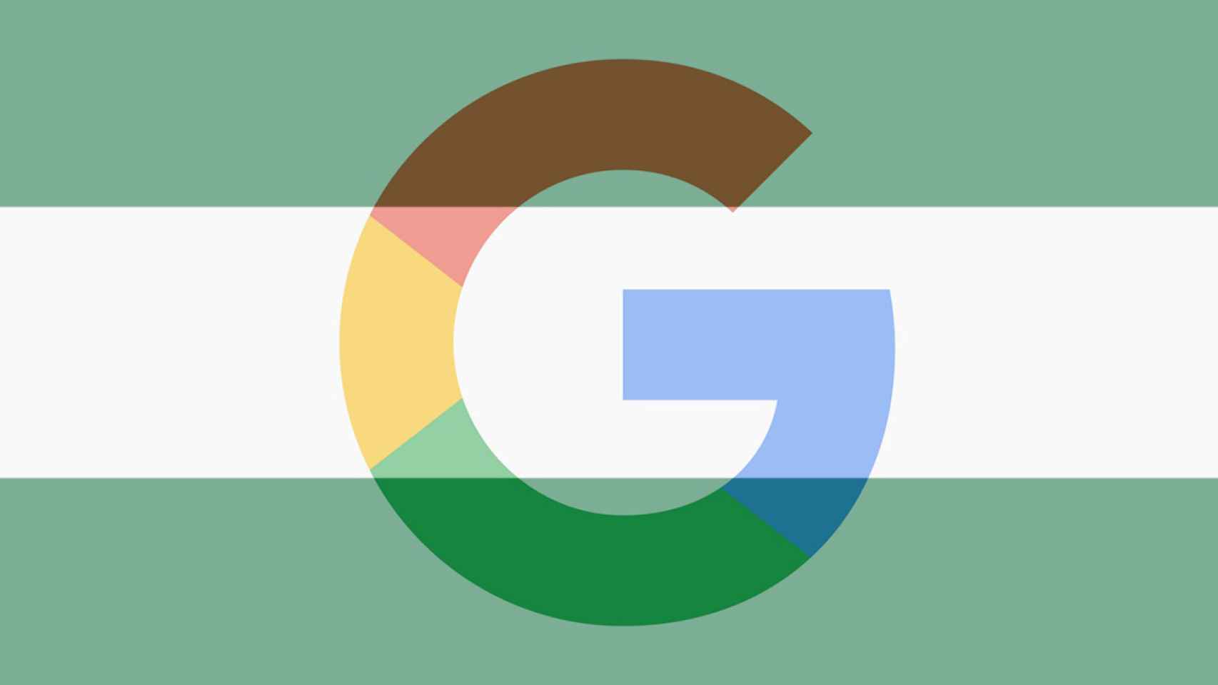 Google y la bandera de Andalucía.