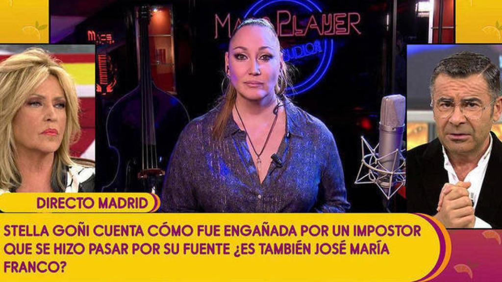 Stella Goñi en su reaparición en 'Sálvame' esta semana.