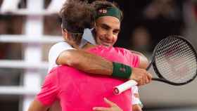 Nadal y Federer, durante el Match for Africa