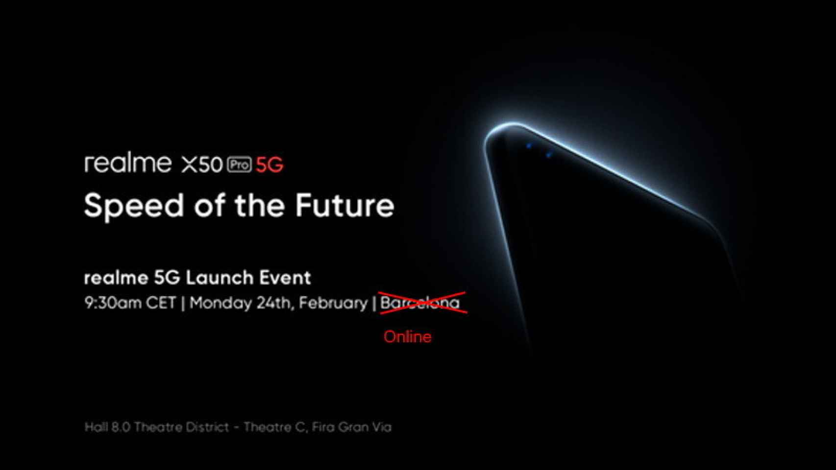 El realme X50 Pro se presentará online el próximo 24 de febrero