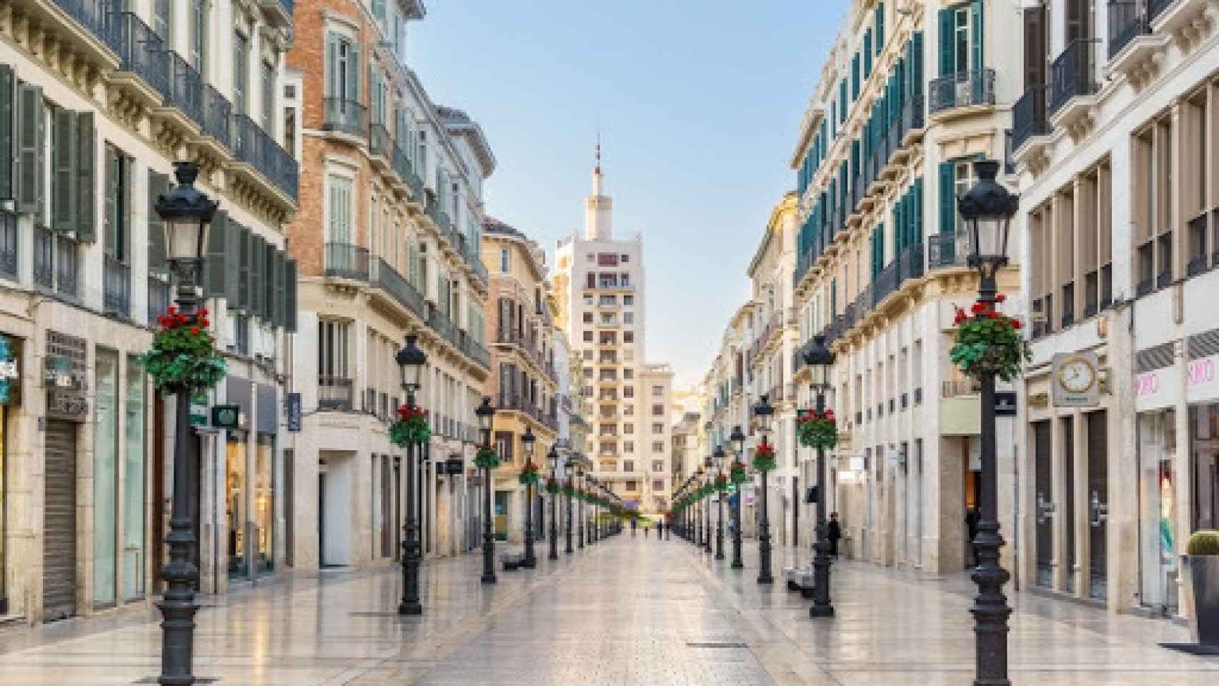 La calle Larios, en Málaga, donde se vendió el cupón.
