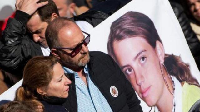 Eva Casanueva y Antonio del Castillo, padres de la menor asesinada, durante una manifestación en junio de 2019 para que se reabriera el caso.