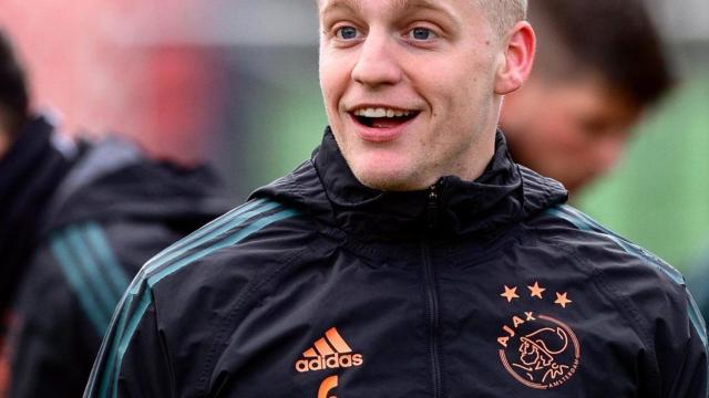 Donny Van de Beek, durante un entrenamiento