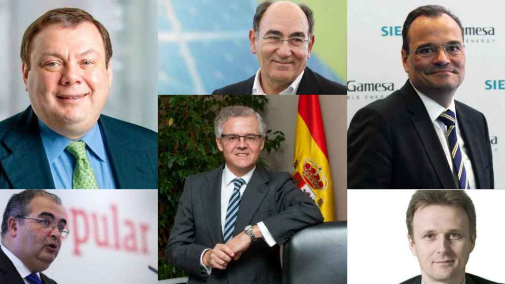 M. Fridman, Ignacio Galán, Markus Tacke, Ángel Ron, Sebastián Albella y Pedro Azagra.