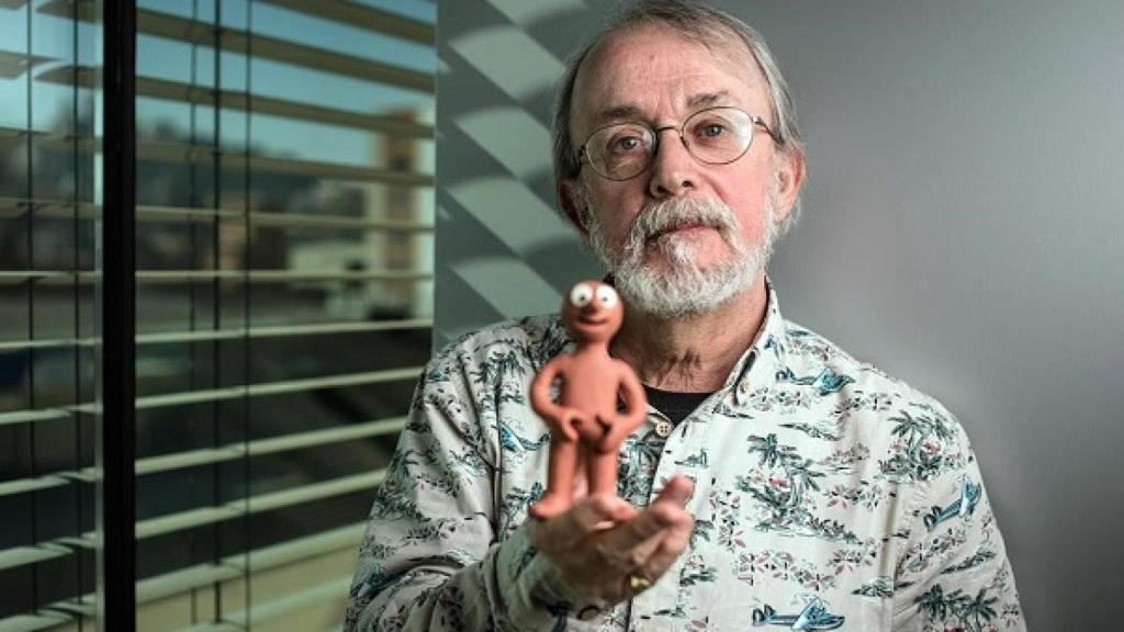 Peter Lord con una de sus creaciones.
