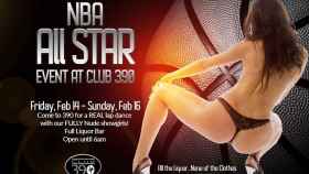 Un club de strippers se promociona para el All Star Game