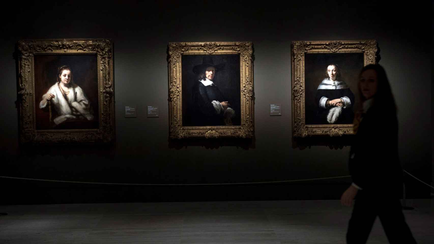 Varias de las obras de Rembrandt recogidas en la muestra.