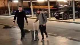 Leo Messi, en el aeropuerto de Barcelona