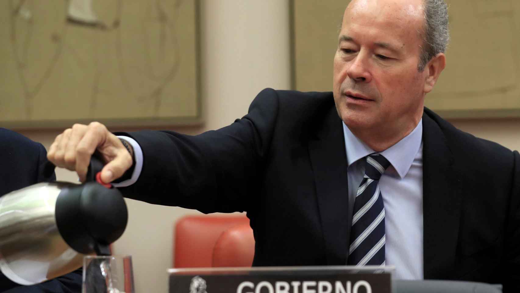 El ministro Juan Carlos Campo, en la Comisión de Justicia.