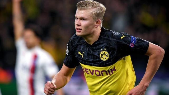 Erling Haaland, en un partido del Borussia Dortmund