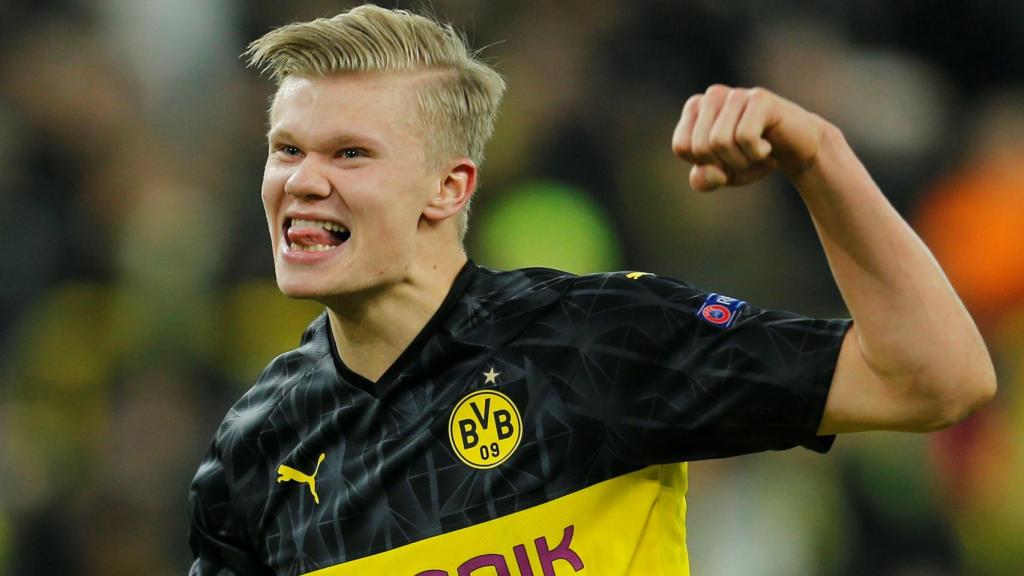 Erling Haaland, en un partido del Borussia Dortmund