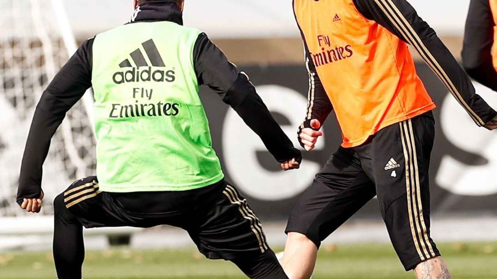 Sergio Ramos en el entrenamiento