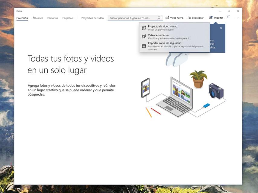 Editor de vídeos de la app de Fotos.