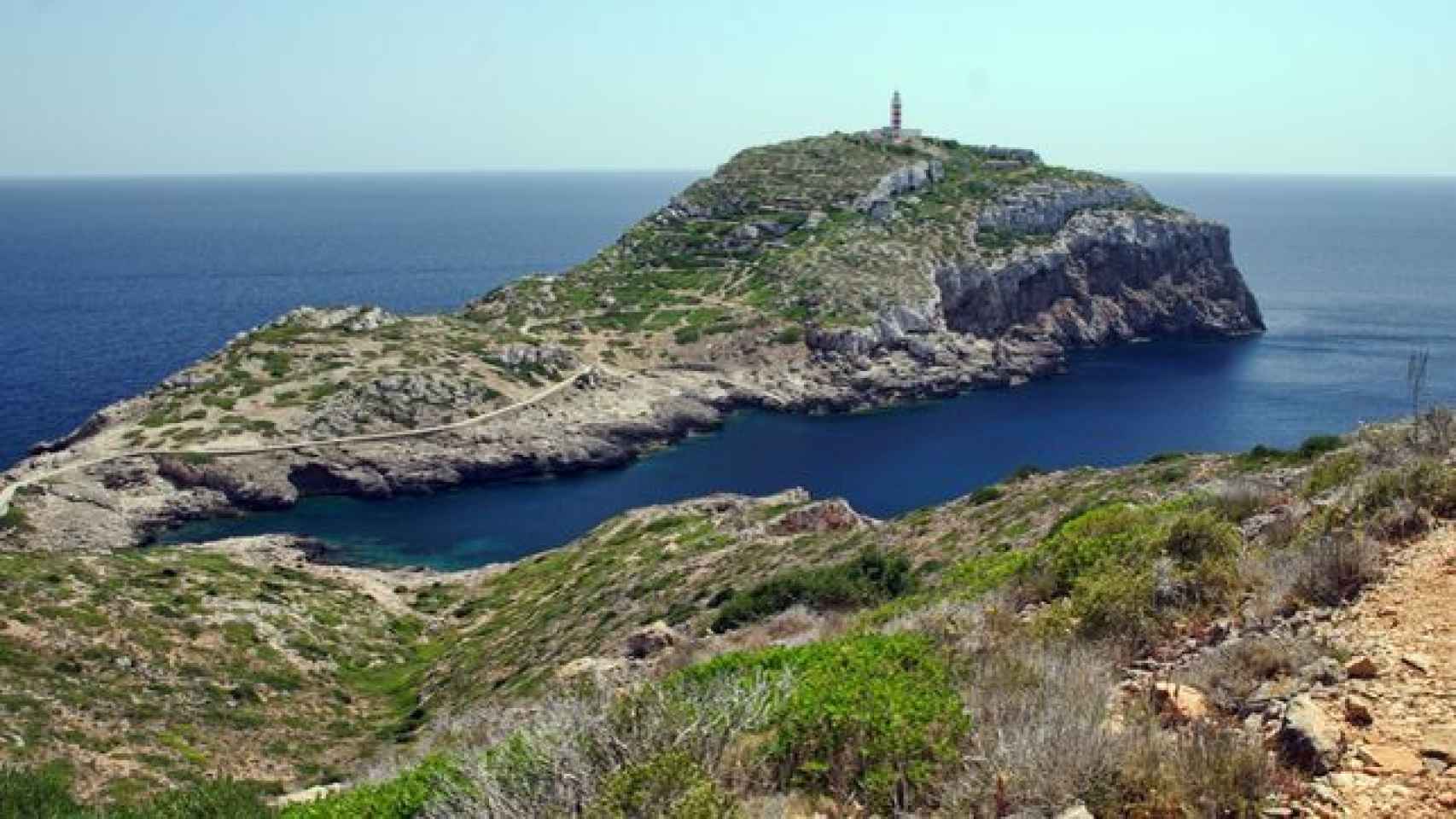Vista aérea de la isla de Cabrera.