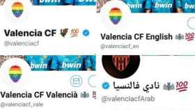 La cuentas de Twitter del Valencia