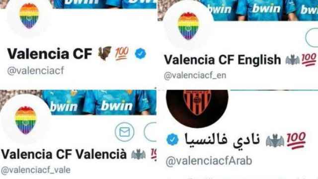 La cuentas de Twitter del Valencia
