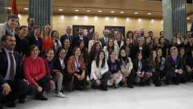 Acto de la firma del convenio colectivo del fútbol femenino en el Congreso