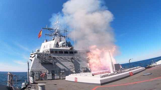 La fragata 'Almirante Juan de Borbón', en el ejercicio 'Eagle Eye 20-01'.