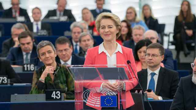 La presidente de la Comisión Europea, Ursula von der Leyen, en el Parlamento Europeo, en una imagen de archivo.