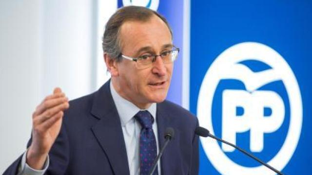 El presidente del PP en el País Vasco, Alfonso Alonso.