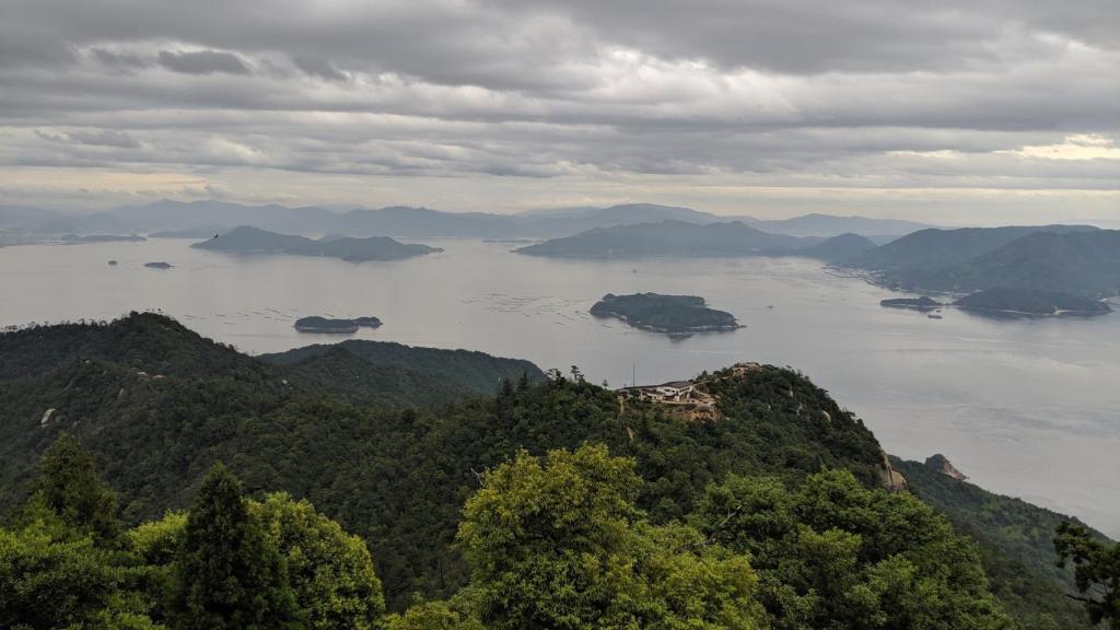 Vistas desde lo alto del mirador de Miyajima