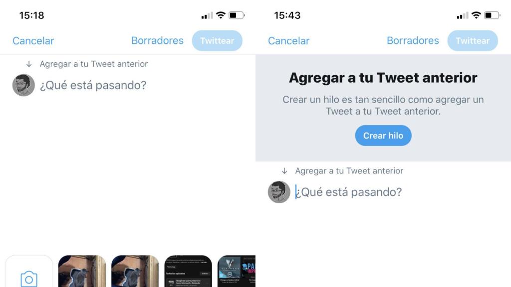Nueva función para añadir tuits en Twitter