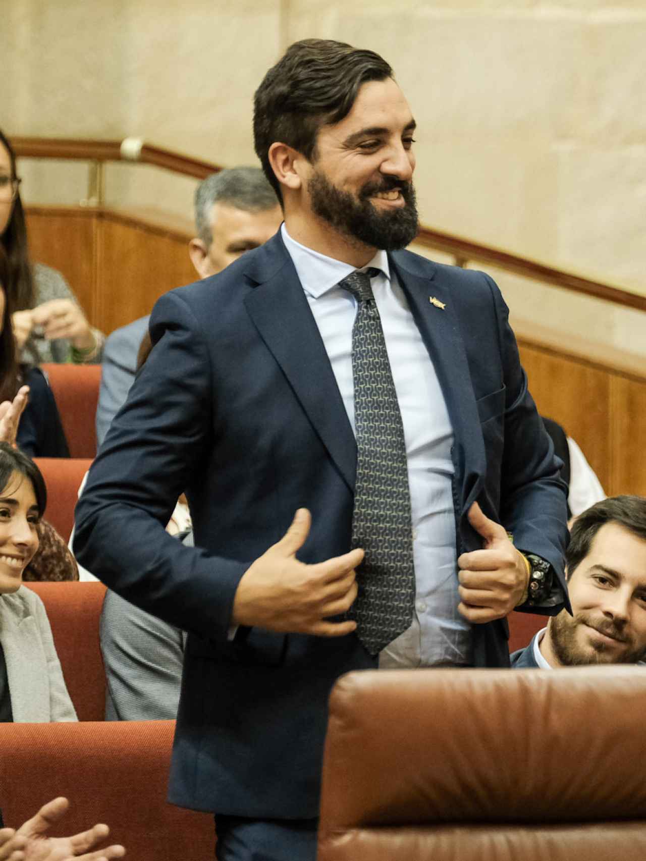 Jacobo González-Robatto tras ser designado por votación en Pleno nuevo Senador en representación de la Comunidad Autónoma de Andalucía.