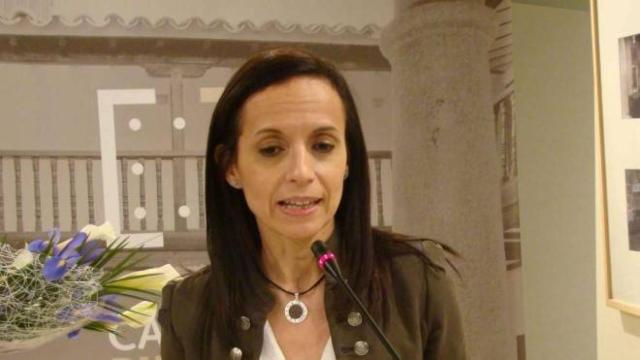 Beatriz Corredor en un acto en Quintanar en 2016