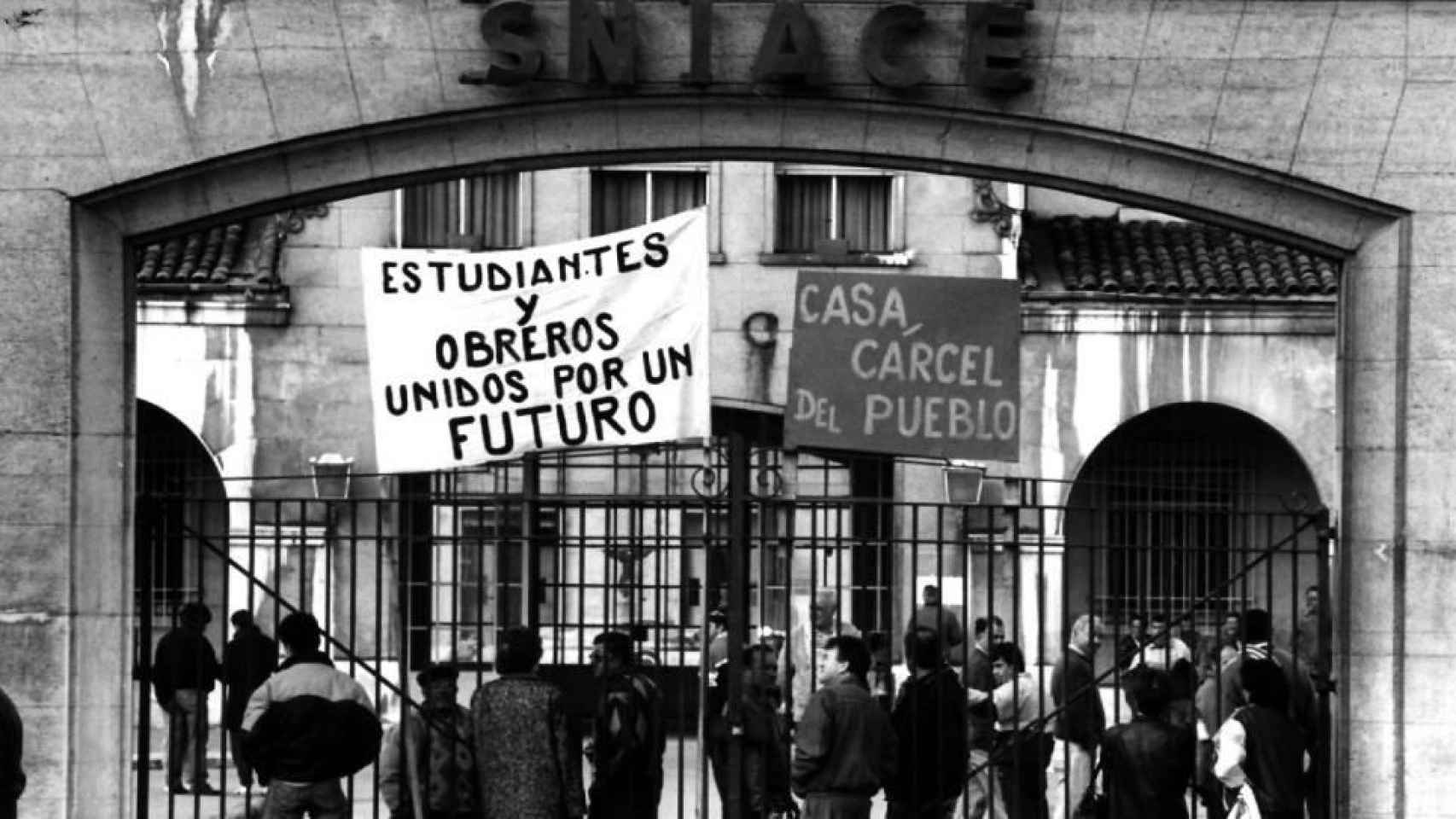 Imagen de archivo de antiguas protestas en la sede de Sniace.