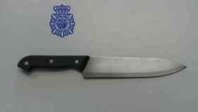 Un cuchillo requisado por la Policía. Imagen de recurso.