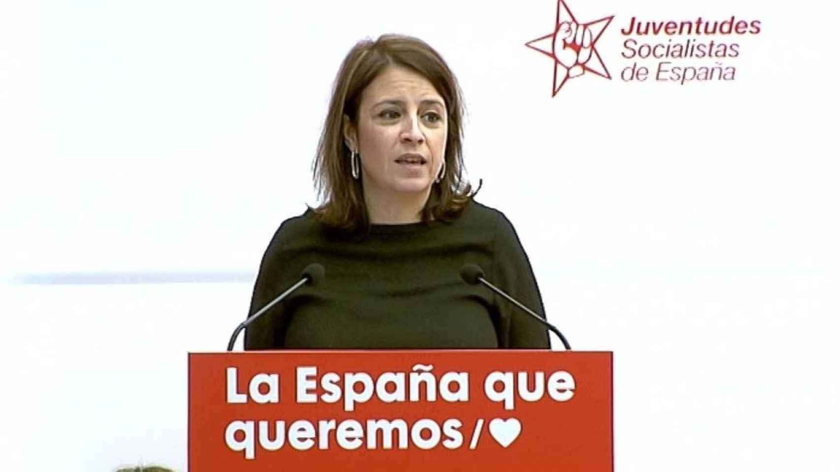 La vicesecretaria general y portavoz socialista en el Congreso, Adriana Lastra.