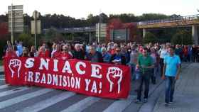 Manifestación contra los despidos de Sniace.