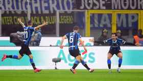Jugadores del Inter de Milán celebrando un gol