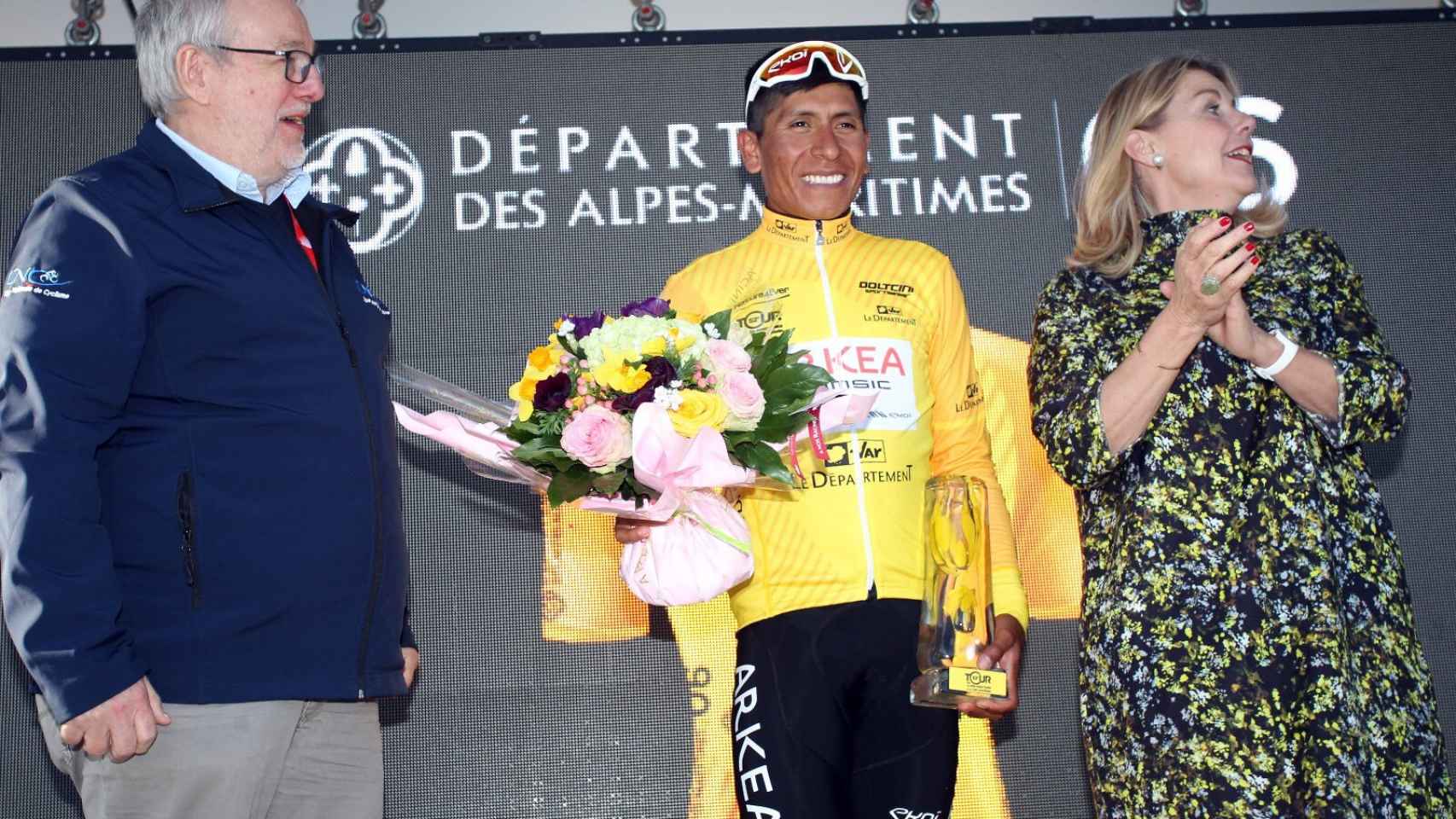 Nairo Quintana con el maillot amarillo