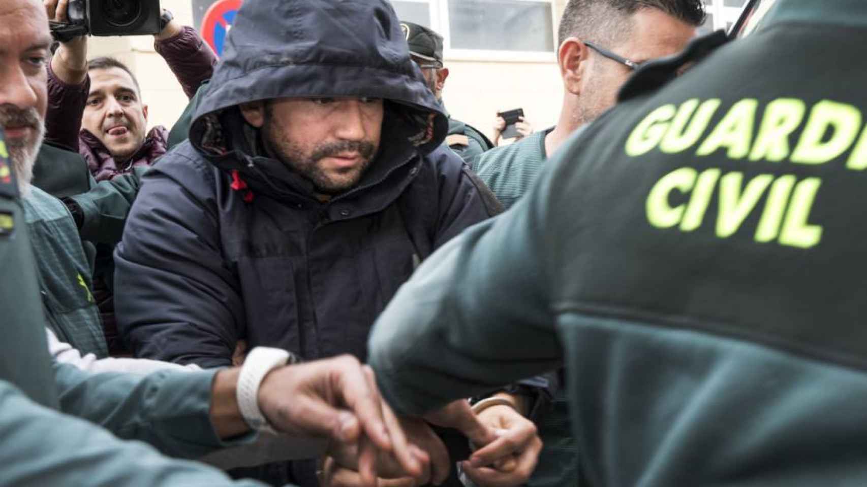 Jorge Palma, tras ser detenido por la Guradia Civil.