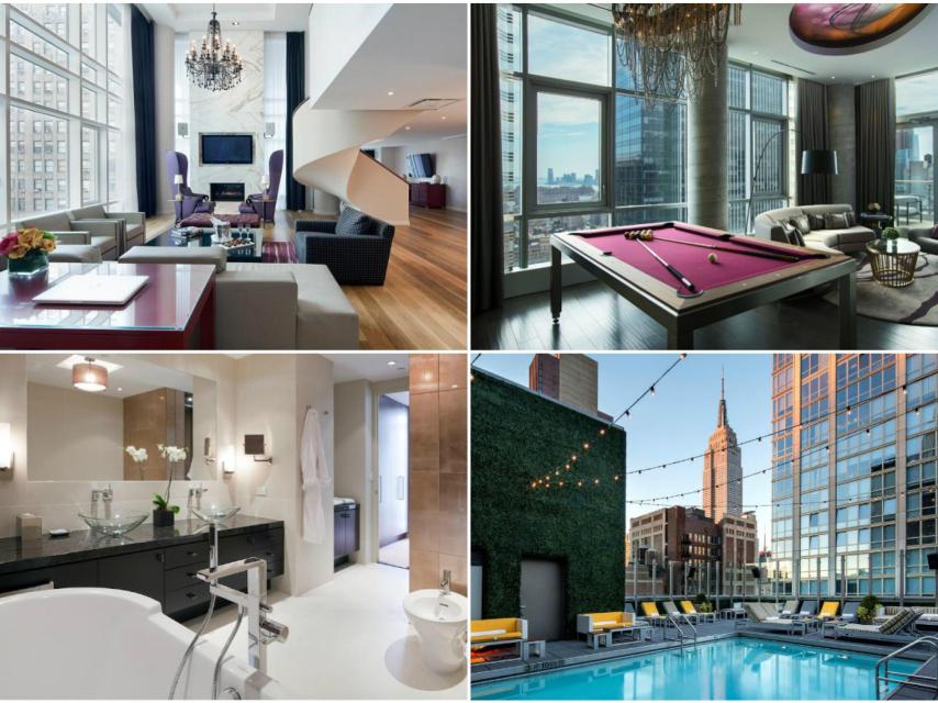 Algunas de las estancias más lujosas del hotel Royalton Park Avenue.