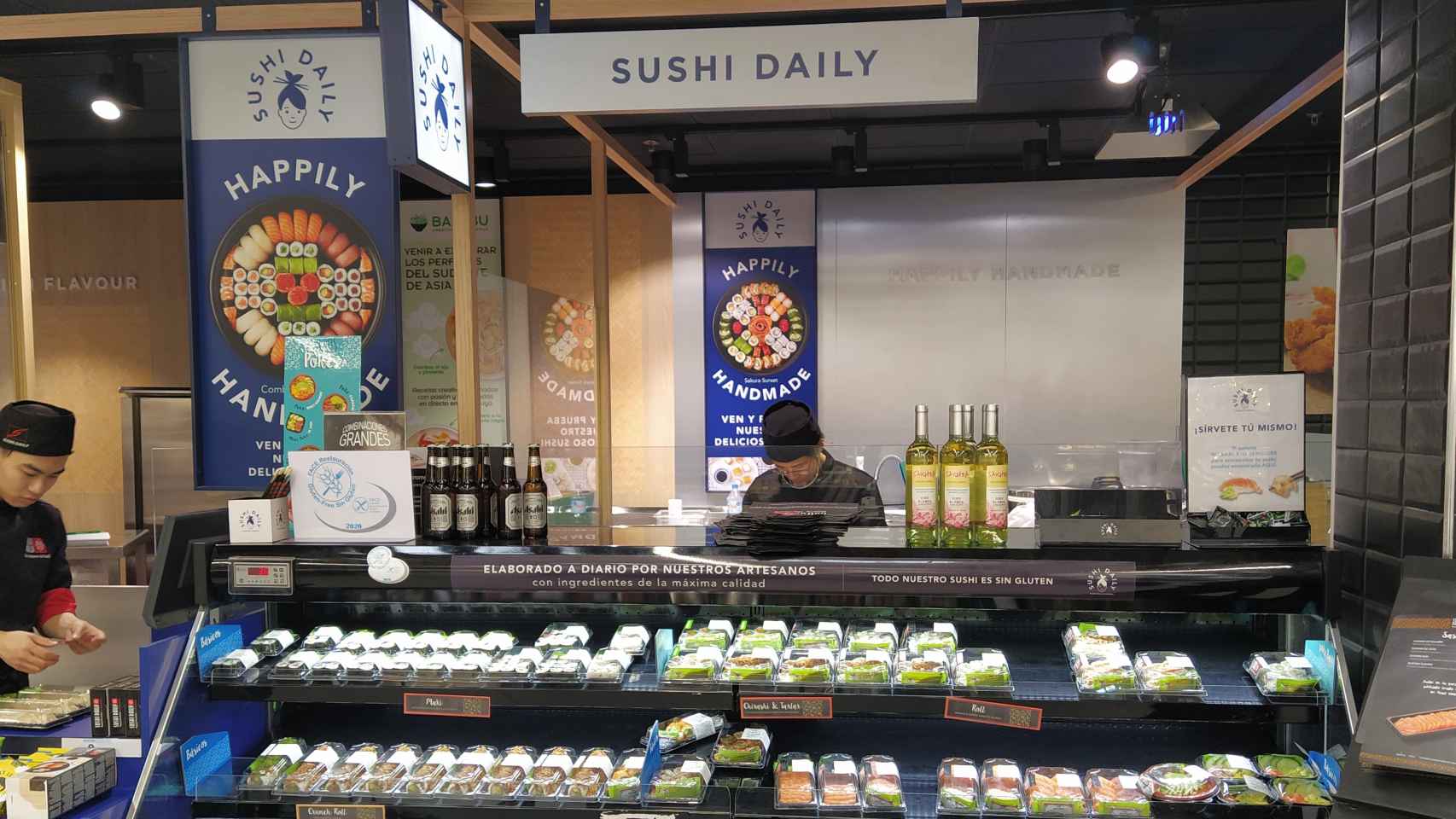 El Sushi Daily, otro espacio habilitado para comprar productos de origen oriental.