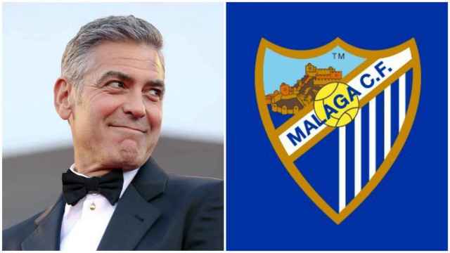 George Clooney y el escudo del Málaga