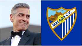 George Clooney y el escudo del Málaga