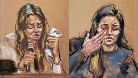 Las víctimas de Weinstein lloran en el juicio en los bocetos realizados desde dentro.