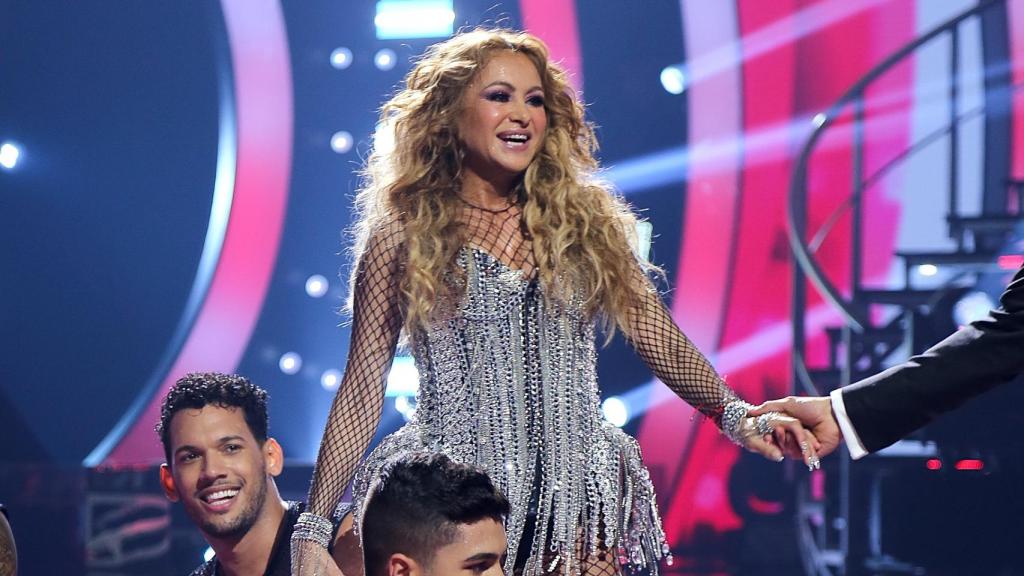 Paulina Rubio en su actuación en 'MQB All Stars!'.