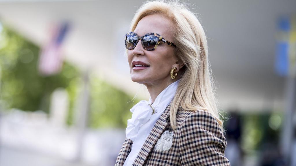 Carmen Lomana disfrutando del Global Champions Tour en Madrid.