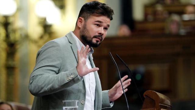 El portavoz de ERC en el Congreso de los Diputados, Gabriel Rufián.