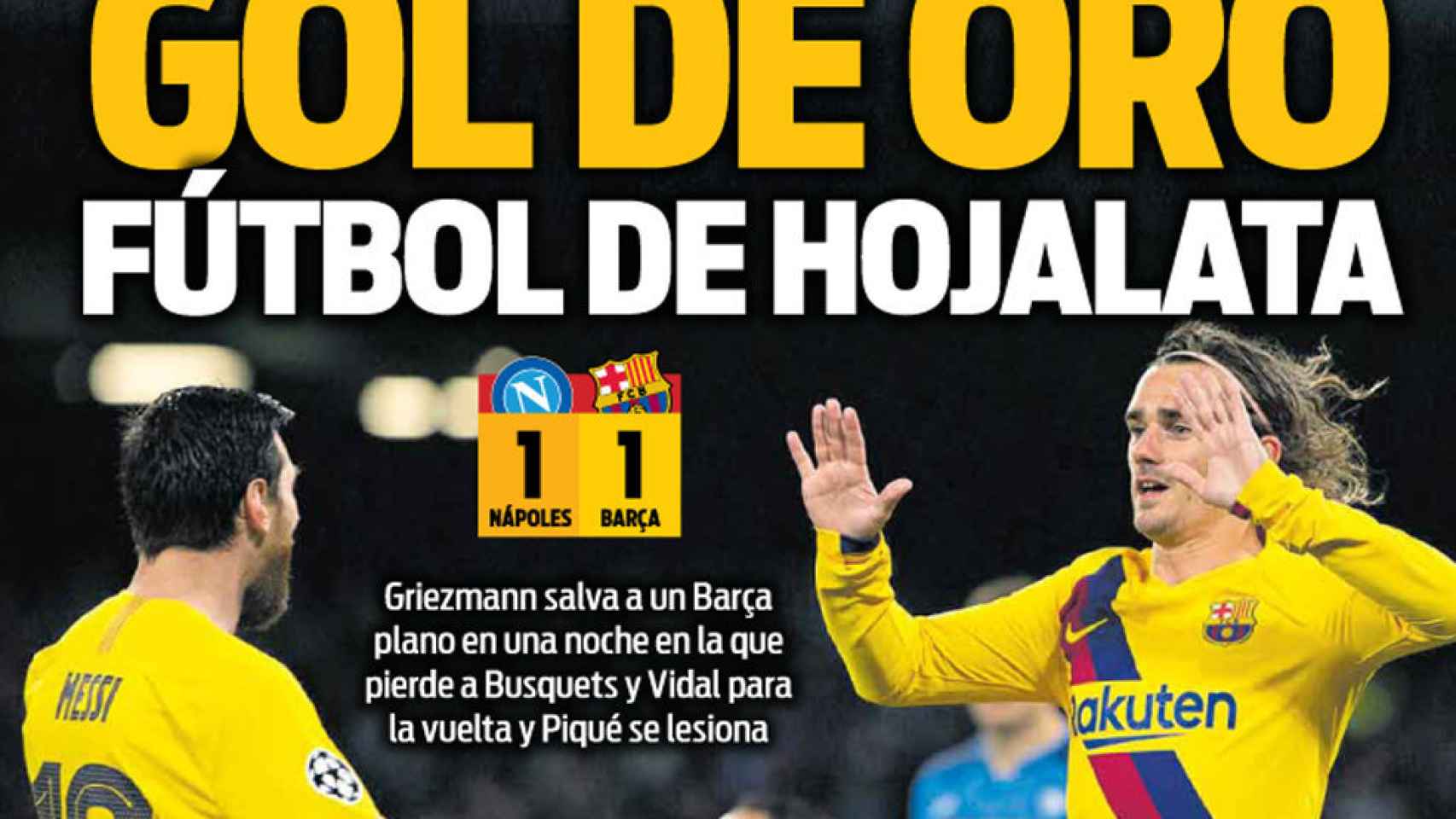 La portada del diario Sport (26/02/2020)