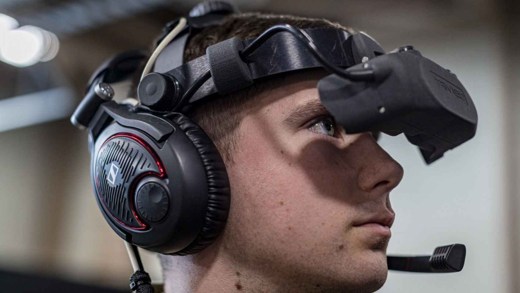 Soldado de EEUU con unas gafas de realidad virtual.