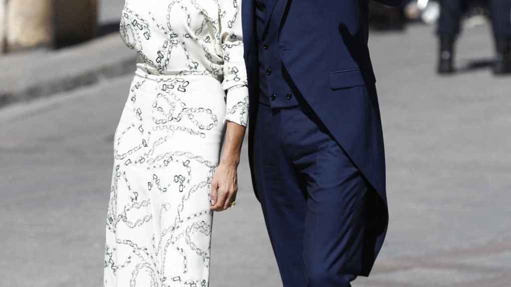 Victoria y David Beckham en la boda de Sergio Ramos y Pilar Rubio en Sevilla.