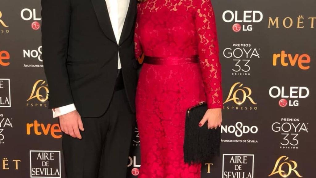 Teodoro García Egea y su mujer, en los Premios Goya.
