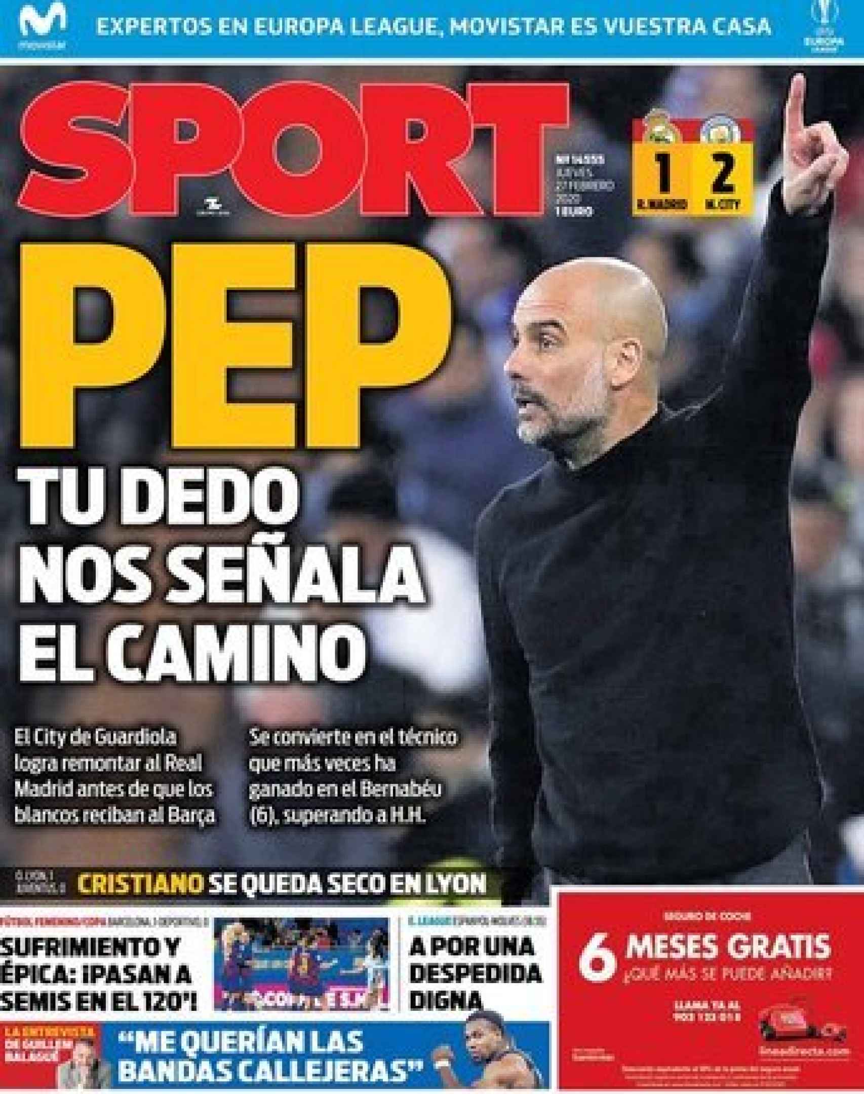 Portada Sport (27/02/2020)